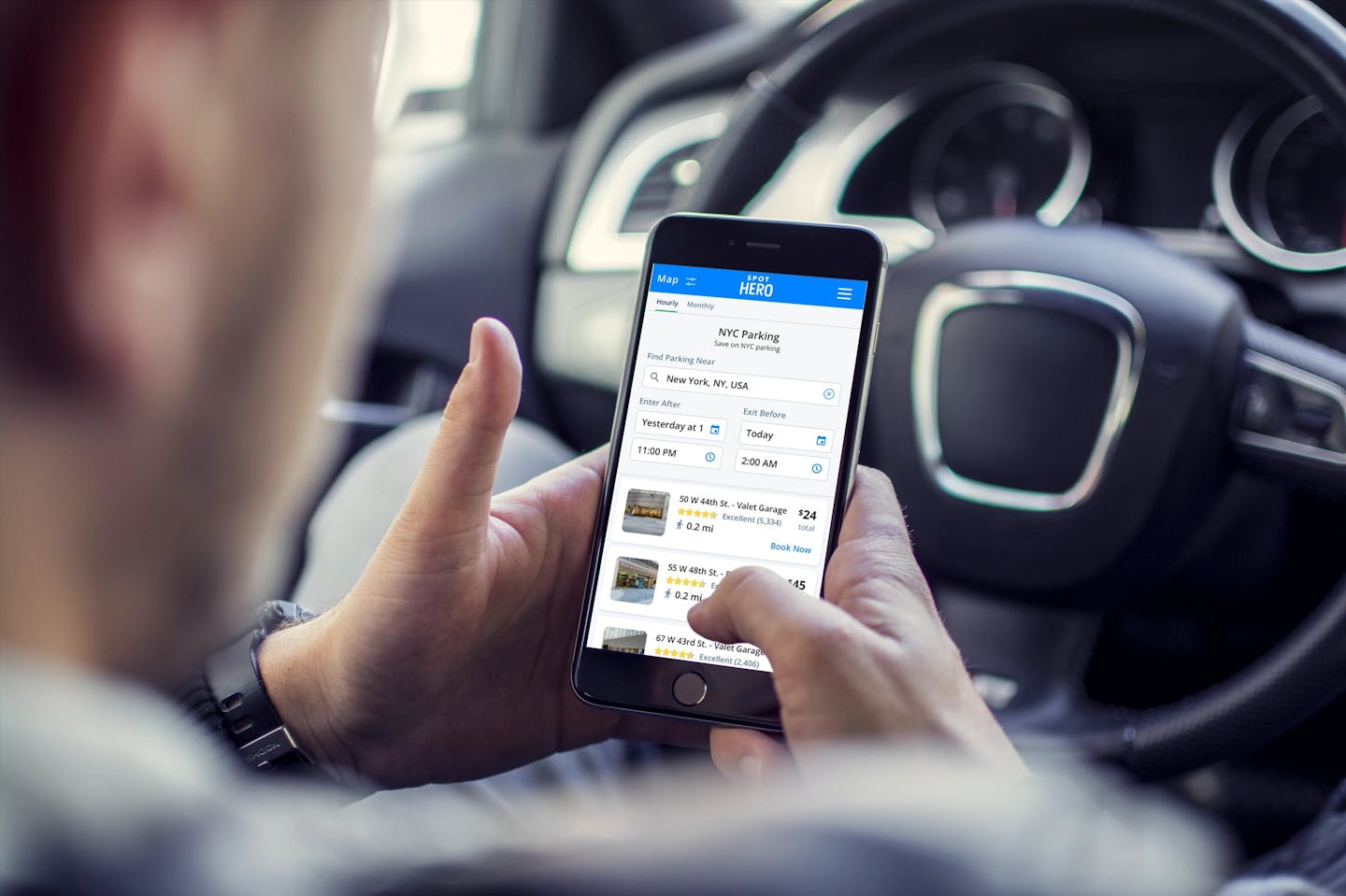 Spot Hero iphone car